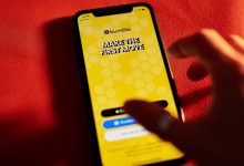 The Bumble app on a smartphone arranged in New York, US, on Monday, Nov. 6, 2023.