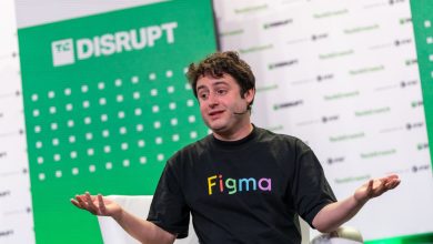 Dylan Field, CEO at Figma on the TechCrunch Disrupt stage in San Francisco on October 20, 2022. Image Credit: Haje Kamps / TechCrunch